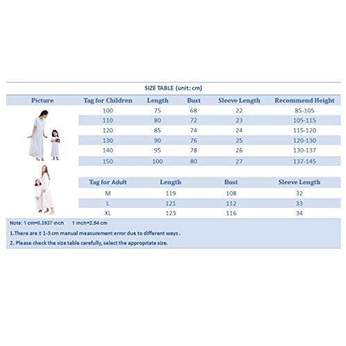 Gagacity Camisón Vintage Blanco para Niñas y Adulto Pijamas de Encaje Longitud Completa