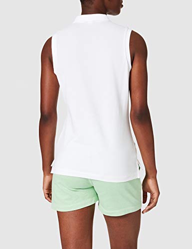GANT D1. Original Sleeveless Pique Camisa de Polo, Blanco, XS para Mujer