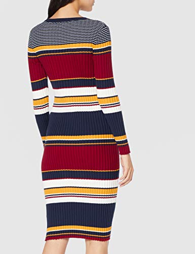 Gant D1. Rib Knitted Dress Vestido, Multicolor (Multicolor 105), Medium (Talla del Fabricante: M-L) para Mujer