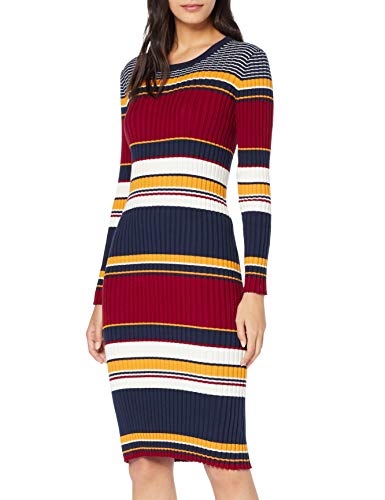 Gant D1. Rib Knitted Dress Vestido, Multicolor (Multicolor 105), Medium (Talla del Fabricante: M-L) para Mujer