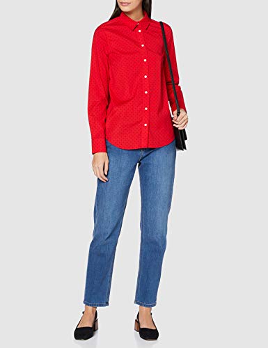 GANT D2. Fairly Dot Stretch BC Shirt Camisa, Rojo Brillante, 38 para Mujer