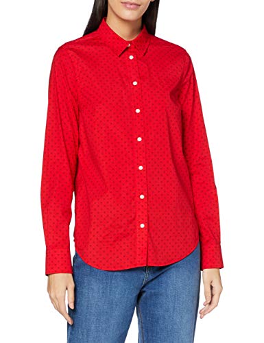 GANT D2. Fairly Dot Stretch BC Shirt Camisa, Rojo Brillante, 38 para Mujer