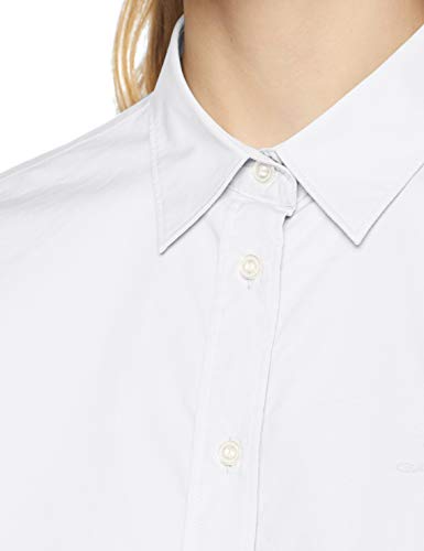 GANT Solid Stretch Broadcloth Shirt Camisa, Blanco, 40 para Mujer
