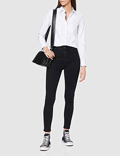 GANT Stretch Oxford-Solid Shirt Blusa, Blanco (White 110), 46 (Talla del Fabricante: 44) para Mujer