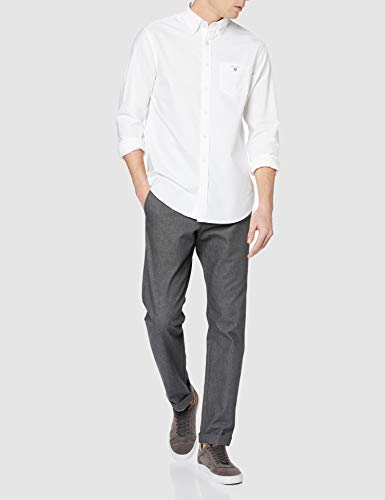 GANT The Oxford Shirt Reg BD Camisa Abotonada, Blanco (White), 4XL para Hombre