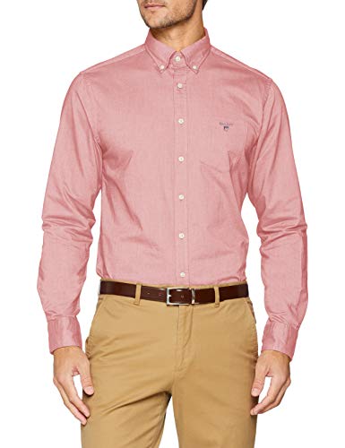 GANT The Oxford Shirt Reg BD Camisa, Rojo (Bright Red 620), X-Large para Hombre