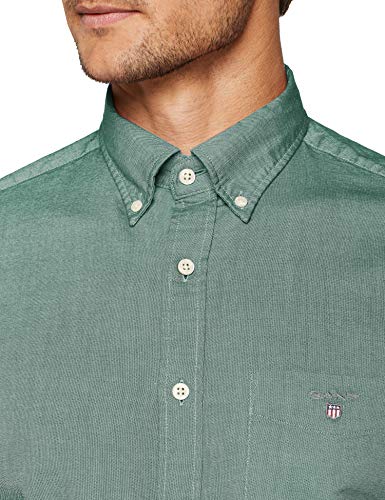 GANT The Oxford Shirt Reg BD Camisa, Verde (Ivy Green 373), Medium para Hombre