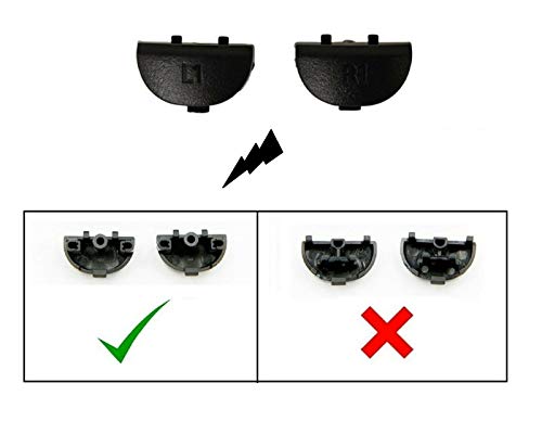 Gatillo Teclas Botons Hombro Botones para Sony PlayStation 4 DualShock 4 Control de Consola Paquete Set L1 + L2 + R1 + R2 Paréntesis Resorte Cambio de Repuestos Accesorios para PS4 - NEGRO