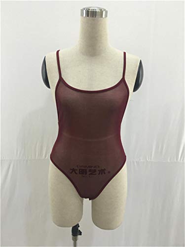 Generic Brands Bañador De Mujerhonda De Malla Sexy Lencería Sexy Ropa Interior Sexy Irregular Pijama De Una Pieza Ebay-Pink_M