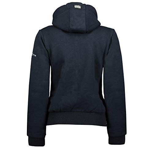 GEO NORWAY Gula Lady - Sudadera Hoodie Mujer Cremallera Bolsillos Canguro - Sudadera Mujer Logo Casual Manga Larga Bolsillo - Sudadera Pullover Chaqueta Deporte Cómoda Tops Marina M