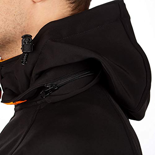 Geographical Norway Bans Production - Chaqueta softshell con capucha desmontable para hombre Negro L