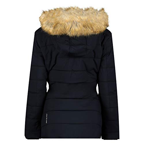 Geographical Norway Belinda Lady - Parka De Mujer Cálida - Abrigo Impermeable con Capucha De Piel - Outwear Invierno De Viento - Chaqueta Cálida Mujer Fashion Casual (Azul Marino 2XL) Talla 5
