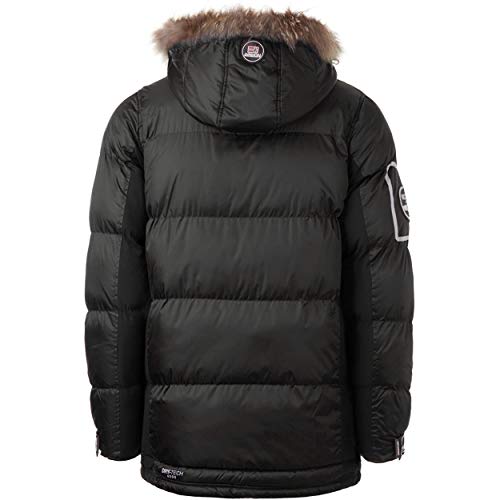 Geographical Norway DANONE MEN - Chaqueta De Hombre Cálida E Impermeable - Abrigo Grueso Capucha Aire Libre - Chaquetas Invierno Forro Exterior - Abrigos Ideal Hombres Casual (NEGRO S)