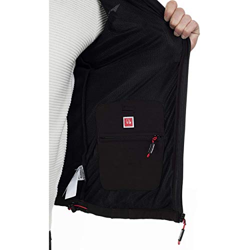 Geographical Norway TABOO MEN - Chaqueta Softshell Impermeable Hombre - Capucha Transpirable Exterior - Chaqueta Cortavientos Invierno - Ideal Para Actividades Al Aire Libre Negro M