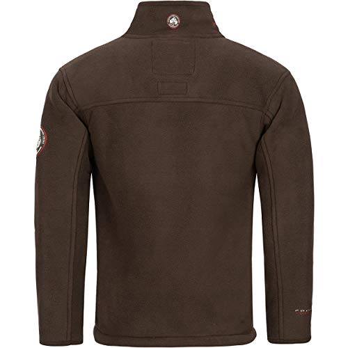 Geographical Norway UBOLT MEN - Hombre Manga Larga Lana Polar - Chaqueta Caliente Resistente Fleece- Bolsillo Cuello Cremallera - Ideal Actividades Aire Libre Invierno BEIGE M