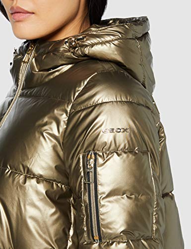 Geox Backsie MJ Chaqueta de Plumón, Marrón (Bronze F6018), 48 para Mujer