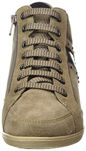 GEOX D MYRIA G DK BEIGE/LEAD Women's Trainers Hi-Top Trainers size 39(EU)