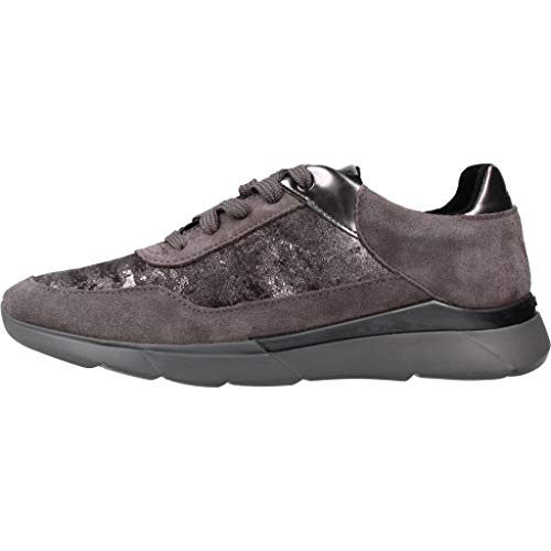 Geox D Sandal Hiver A, Zapatillas Mujer, Gris (Dk Grey C9002), 37 EU