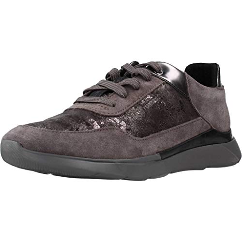 Geox D Sandal Hiver A, Zapatillas Mujer, Gris (Dk Grey C9002), 37 EU