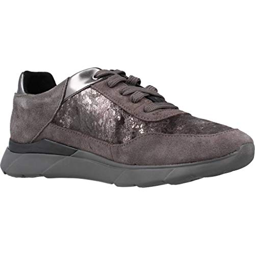 Geox D Sandal Hiver A, Zapatillas Mujer, Gris (Dk Grey C9002), 37 EU