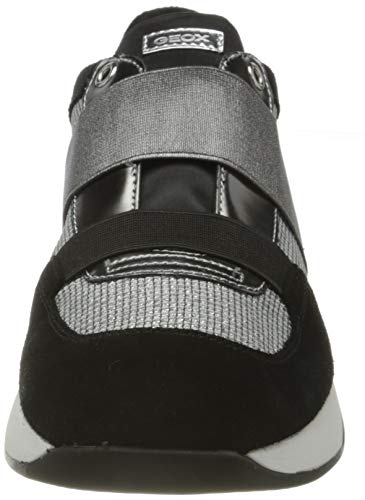 Geox D SUZZIE D, Zapatillas sin Cordones Mujer, Gris (Lt Grey/Black C0060), 40 EU