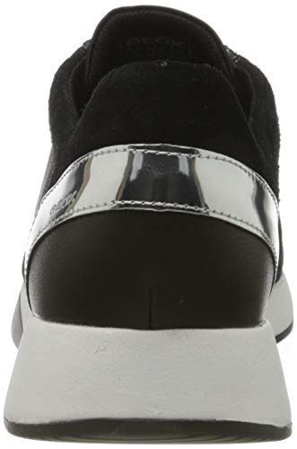 Geox D SUZZIE D, Zapatillas sin Cordones Mujer, Gris (Lt Grey/Black C0060), 40 EU