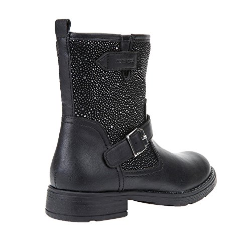 Geox Jr Sofia K, Botas de Motero Niñas, Negro (Black/Silver C0039), 34 EU
