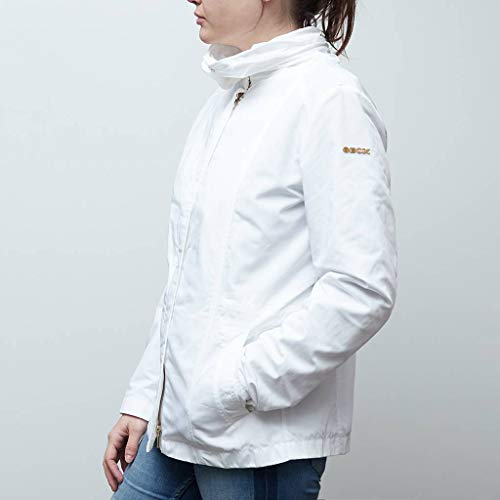 Geox W Airell Chaqueta, Blanco (Optical White F1492), 42 para Mujer