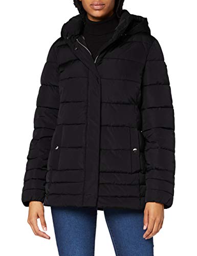 Geox W Aneko Capa de pluma, Negro, 40 para Mujer