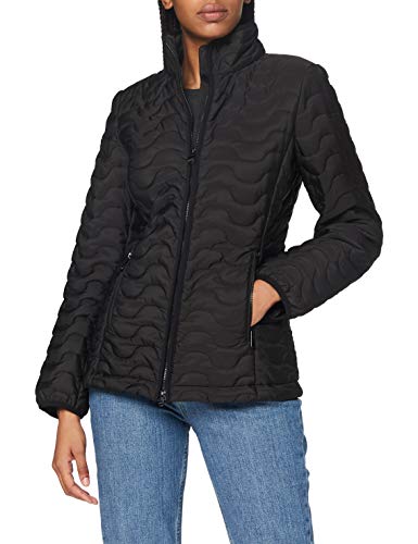Geox W ASCYTHIA Chaqueta, Negro, 44 para Mujer