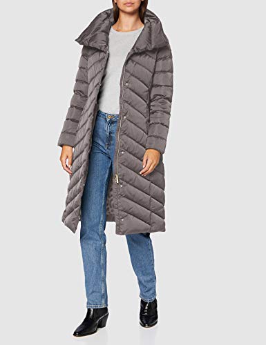 Geox W CHLOO Capa de pluma, Cloudy Grey, 40 para Mujer