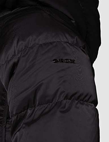 Geox W CHLOO Parka, Negro, 44 para Mujer