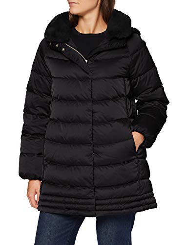 Geox W CHLOO Parka, Negro, 44 para Mujer