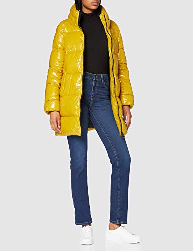 Geox W EMALISE Chaqueta acolchada, Color amarillo, 40 para Mujer