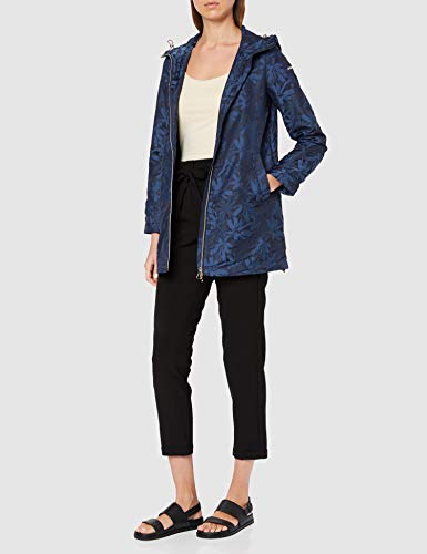 Geox W Gritah P abrigos hombre, Azul (Dark Blue/Multicolor F4494), 48 para Mujer