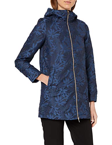 Geox W Gritah P abrigos hombre, Azul (Dark Blue/Multicolor F4494), 48 para Mujer