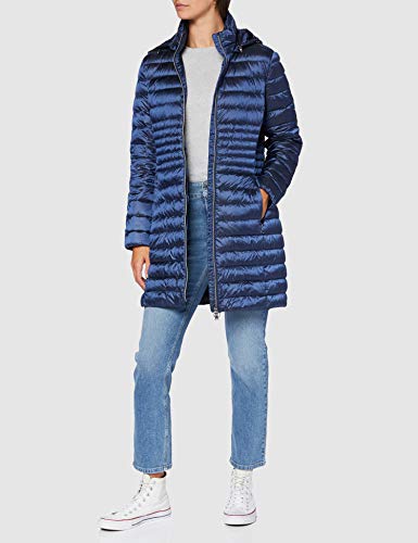 Geox W Jaysen Chaqueta Acolchada, Azul Lima Oscura, 44 para Mujer