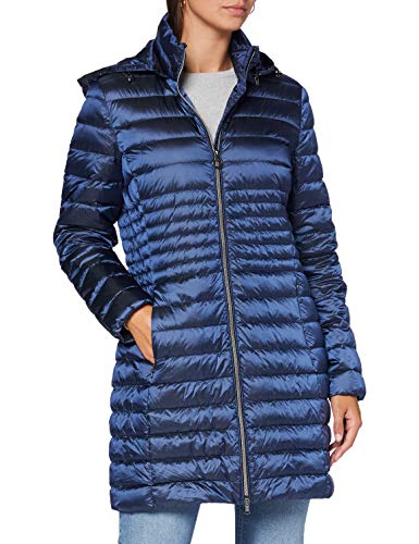 Geox W Jaysen Chaqueta Acolchada, Azul Lima Oscura, 44 para Mujer