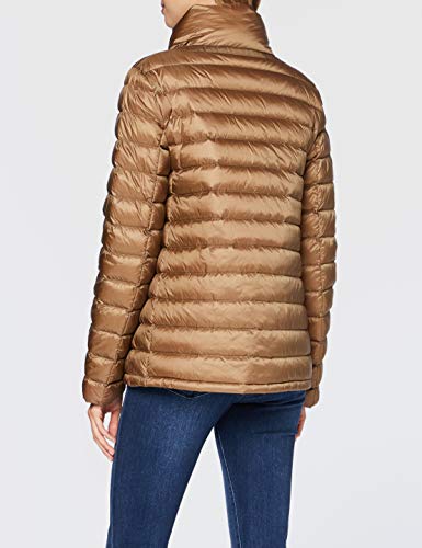 Geox W Jaysen Chaqueta Acolchada, Dark Outer Coconut, 38 para Mujer