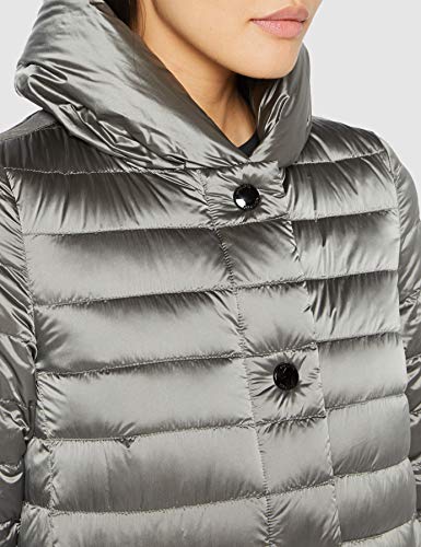 Geox W Jaysen E, Abrigo para Mujer, Gris (Dark Silver F1055), 40 (Tamaño del fabricante: 44)