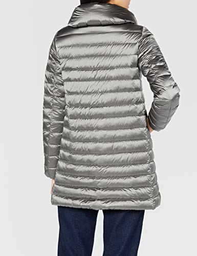 Geox W Jaysen E, Abrigo para Mujer, Gris (Dark Silver F1055), 40 (Tamaño del fabricante: 44)