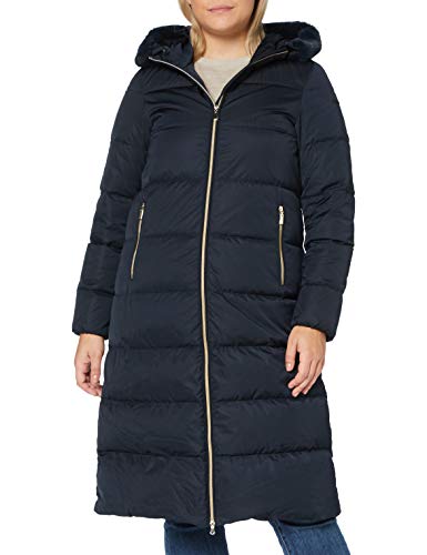 Geox W Tabelya Abrigo de piel sintética, Azul Oscuro, 40 para Mujer