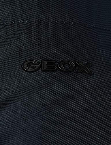 Geox W Tabelya Abrigo de piel sintética, Azul Oscuro, 40 para Mujer