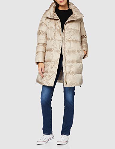 Geox W TAHINA Capa de pluma, beige, 46 para Mujer