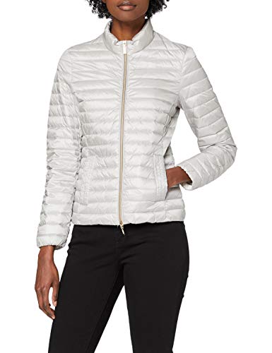 Geox Woman Down Jacket Chaqueta, Grau (Sleet Grey/Blanc F1450), 54 para Mujer