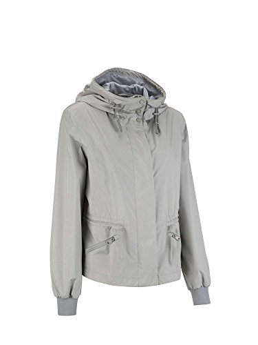 Geox Woman Jacket Abrigo, Gris(sesame Grey), 44 para Mujer