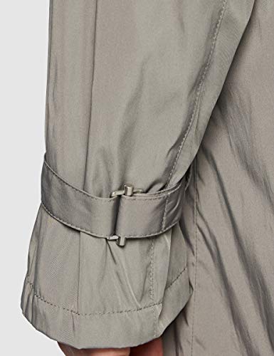 Geox Woman Jacket, Abrigo Para Mujer, Gris (Rock/Bright Orchid F1409), 44 (Talla De Fabricante: 50)