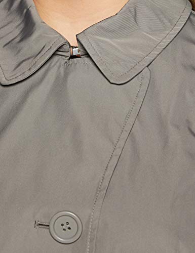 Geox Woman Jacket, Abrigo Para Mujer, Gris (Rock/Bright Orchid F1409), 44 (Talla De Fabricante: 50)