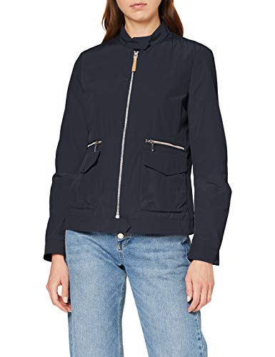 Geox Woman Jacket Chaqueta, Azul (Dark Navy), 40 para Mujer