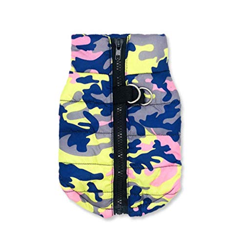 GFFGA Chaleco de camuflaje impermeable para perros pequeños, abrigo de bulldog francés, ropa de gato, talla H, M